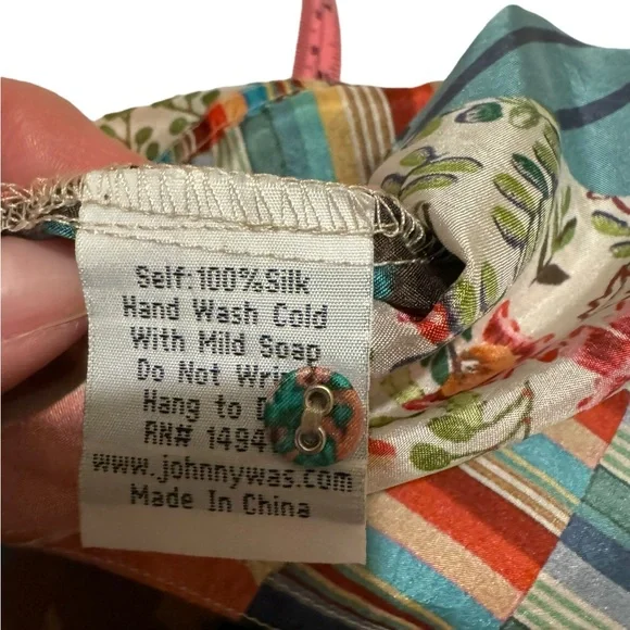 JOHNNY WAS Imagination Kari Button Down Women’s Top. Size L. NWT - Picture 14 of 16